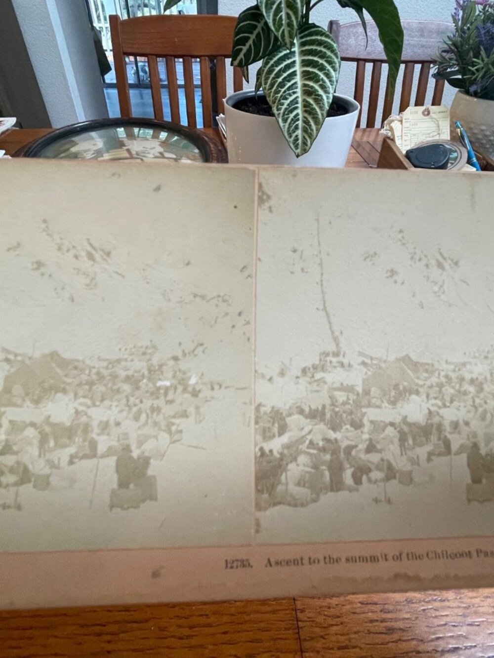 Antique 1898 Stereoview Of Chilkoot Pass By B.W. Kilburn Littleton NH Elevation
